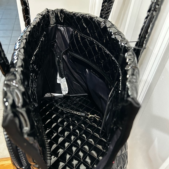 MZ Wallace Dog Pet Carrier in Quilted Black Lacquer BNWT - Picture 2 of 4